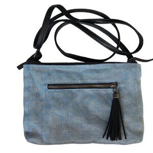 Smateria Vegan Crossbody Bag Nearby Blue Iridescent Lightweight Sustainable